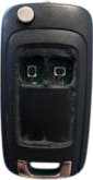 Flip key shell without button pad